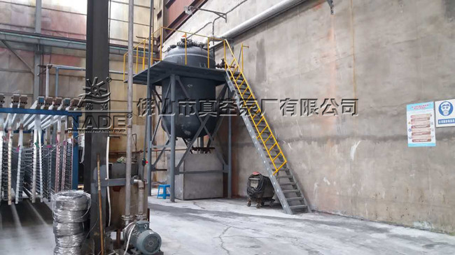 廢液處理系統的反應釜正確安裝現場圖